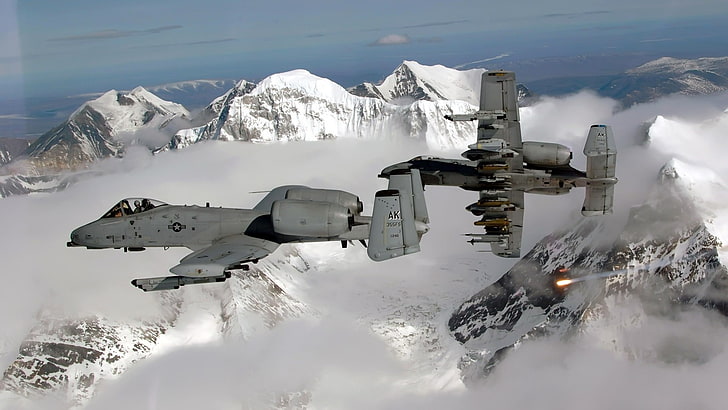 military aircraft, airplane, jets, sky, Fairchild A-10 Thunderbolt II, HD wallpaper