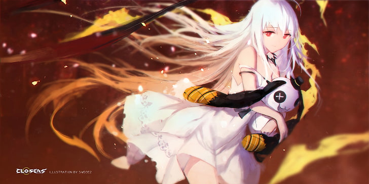 swd3e2, Closers, puppets, white hair, redhead, one person, real people, HD wallpaper