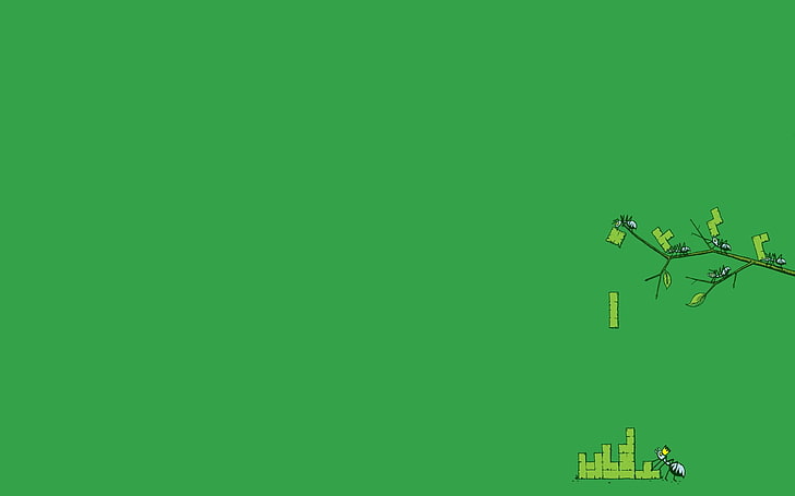 HD wallpaper: minimalism, Tetris, ants, green background, humor, green  color | Wallpaper Flare
