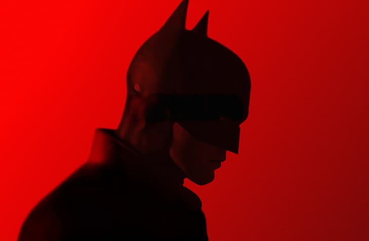 HD wallpaper: The Batman (2022), DC Comics, The Dark Knight, red background  | Wallpaper Flare