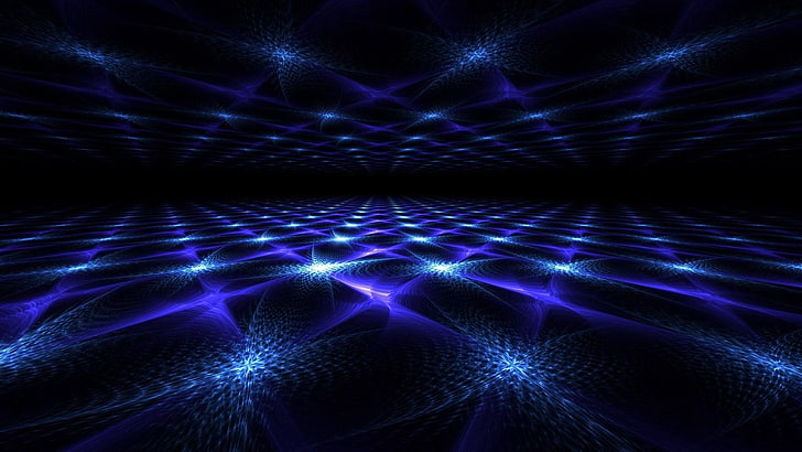 purple and blue LED lights, abstract, dark, space, backgrounds, HD wallpaper