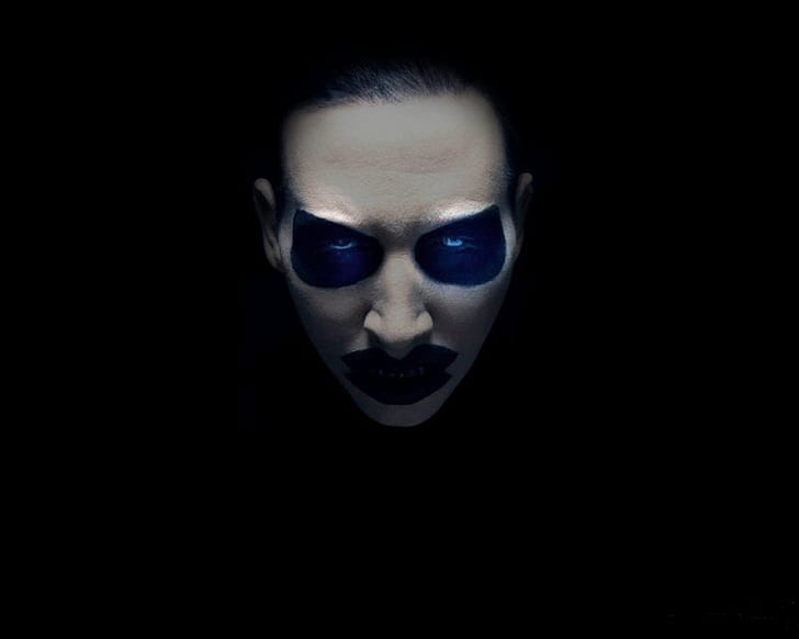 Marilyn Manson HD, man's face, music, HD wallpaper