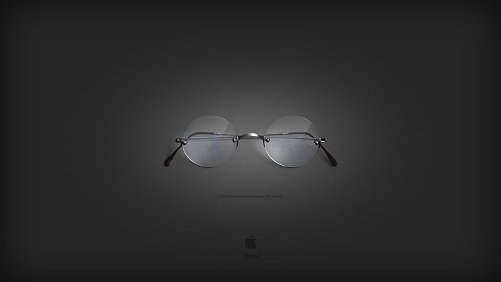 round eyeglasses with silver-colored frames, Steve Jobs, goggles