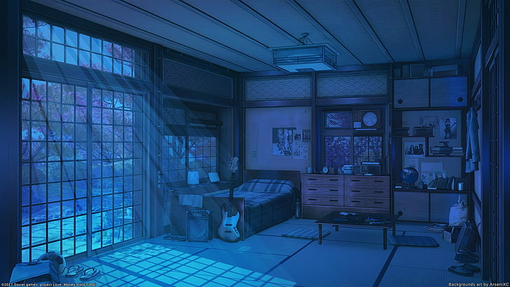 painted anime background of the interior of a bedroom | Stable Diffusion |  OpenArt