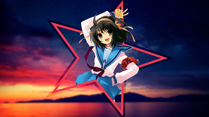 anime, The Melancholy of Haruhi Suzumiya, Suzumiya Haruhi, HD wallpaper