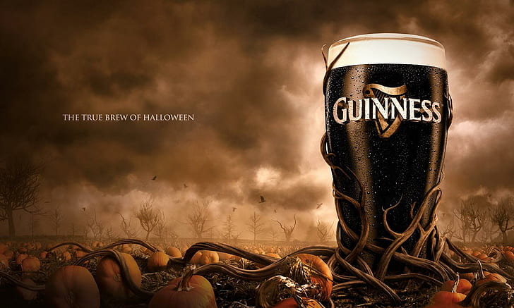 Halloween Guinness Beer Alcohol Pumpkins Magazine, drinks, HD wallpaper