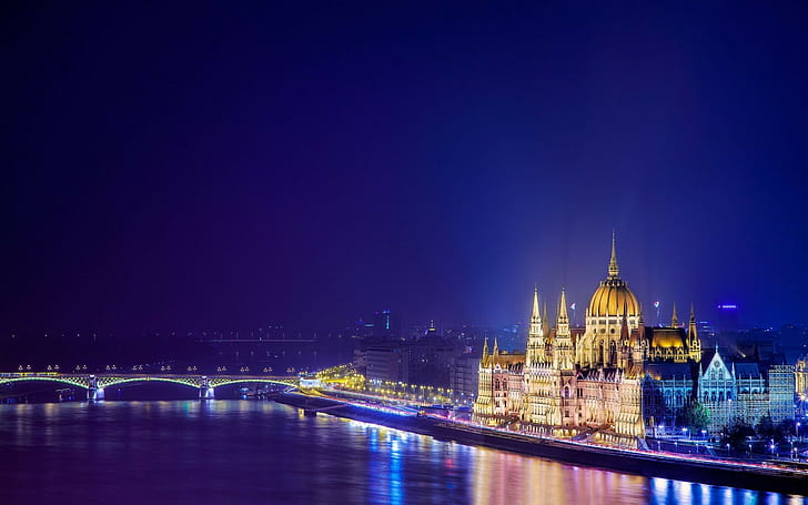 Hungary, Budapest, cityscape, Chain Bridge, Hungarian Parliament Building