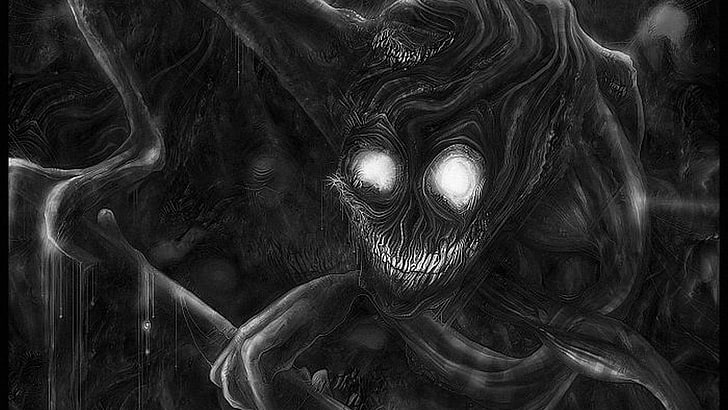 HD wallpaper: creepy, dark, evil, horror, macabre, scary, close-up ...