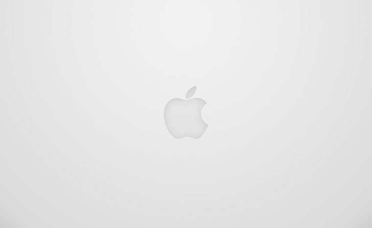 Apple Logo White, Apple logo, Computers, Mac, copy space, studio shot