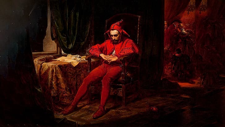 Stańczyk, painting, Poland, Jan Matejko, clown, renaissance