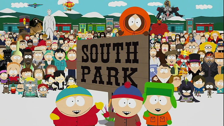 South Park illustration, Kenny, saver, Cartman, people, vector, HD wallpaper