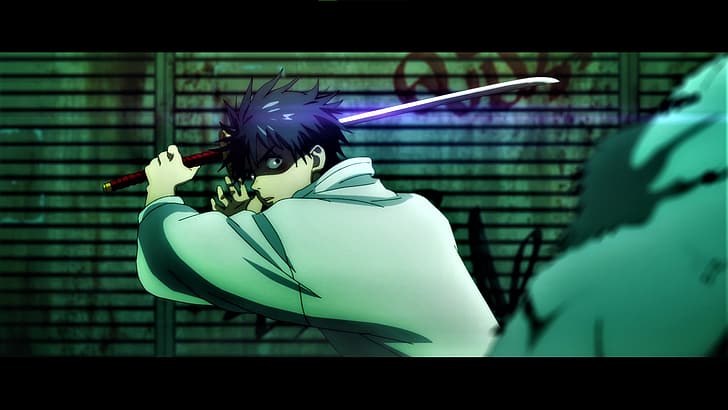 Jujutsu Kaisen, Yuta Okkotsu, sword, katana, uniform, anime, HD wallpaper