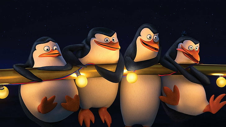 Movie, Penguins of Madagascar, representation, human representation, HD wallpaper