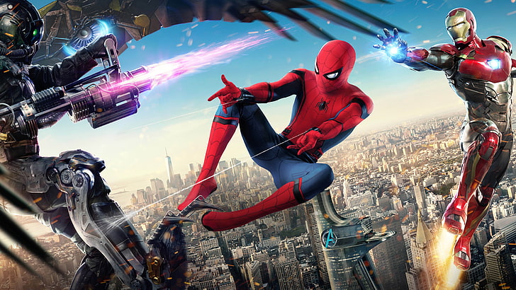 Spider-Man and Iron Man wallpaper, Spider-Man: Homecoming (2017), HD wallpaper