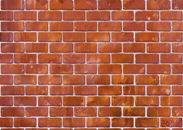 brick wall, bricks, backgrounds, full frame, pattern, built structure, HD wallpaper