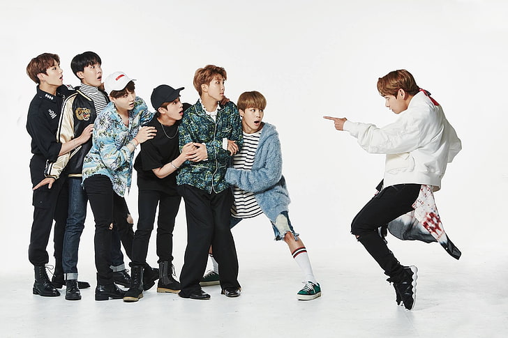 HD wallpaper: BTS, J - Hope, V, Jin, Suga, RM , Jimin, Jungkook, full  length | Wallpaper Flare