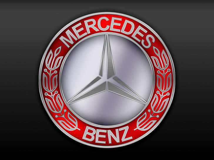 Mercedes benz brand logo car symbol black design Vector Image