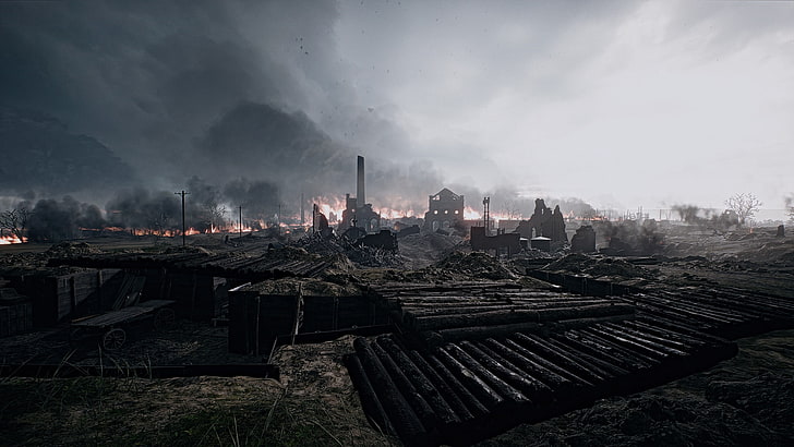 Battlefield, Battlefield 1, Fire, Trenches, Video Game
