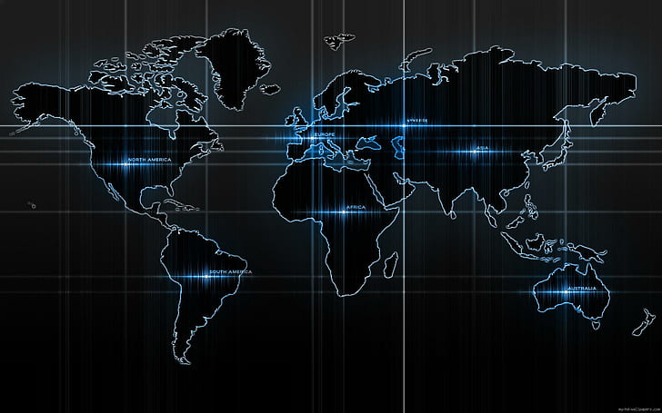 World map graphic, map, HD wallpaper
