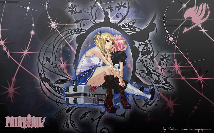 Fairytail Lucy and Virgo wallpaper, Anime, Fairy Tail, Lucy Heartfilia