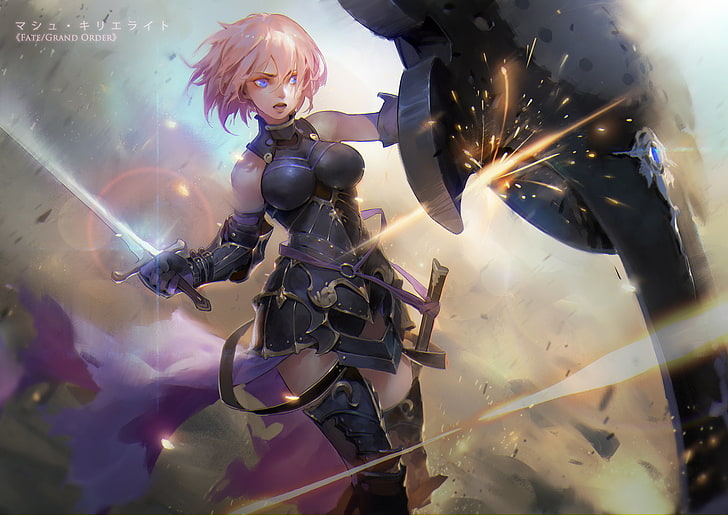 Fate Grand Order female character, armor, Fate/Grand Order, Shielder (Fate/Grand Order), HD wallpaper