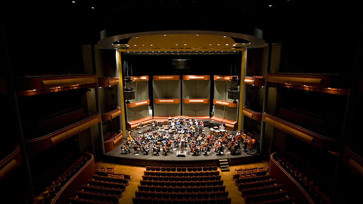 theaters, musician, orchestra, rehearsal, stages, HD wallpaper