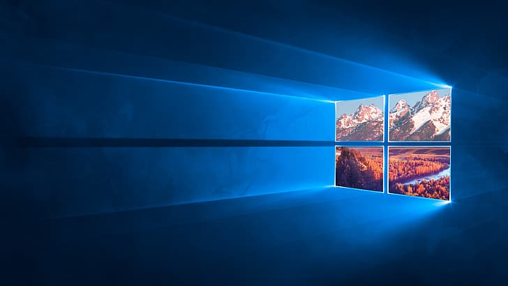 HD wallpaper: Windows 10, mountains, landscape, nature, horizon | Wallpaper  Flare
