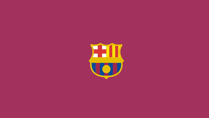 FC Barcelona, soccer, soccer clubs, logo, minimalism, HD wallpaper