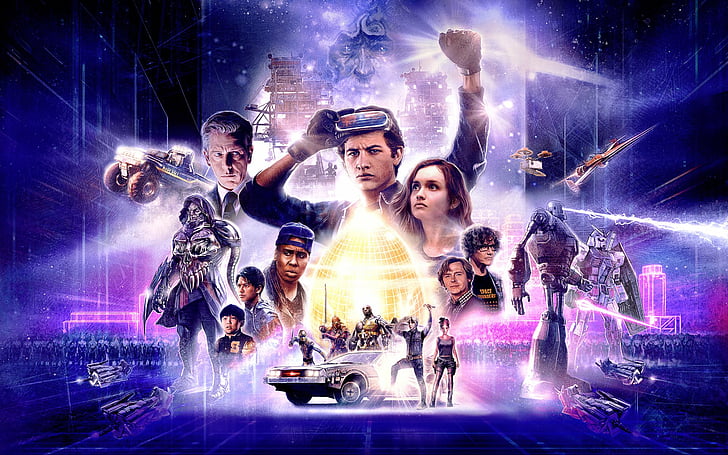 Hd Wallpaper Movie Ready Player One Group Of People Night