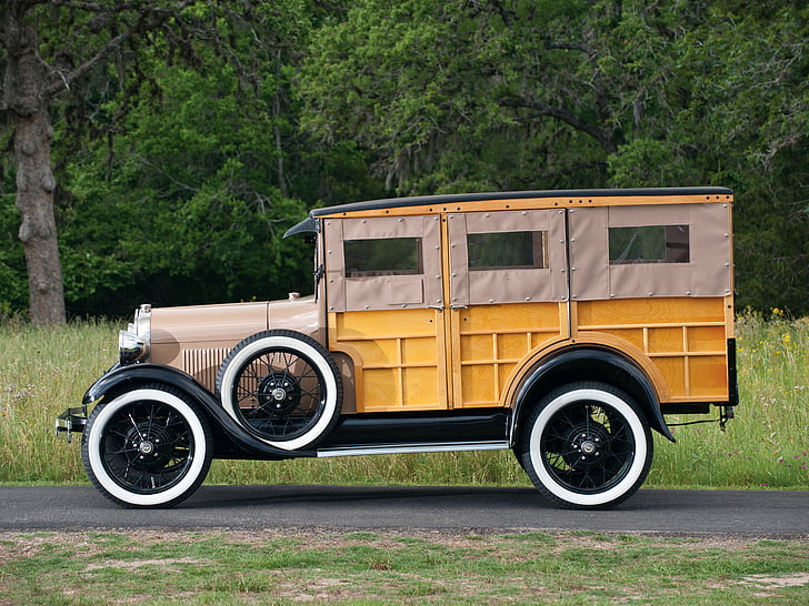 150а, 1929, ford, model a, retro, stationwagon, truck, woody