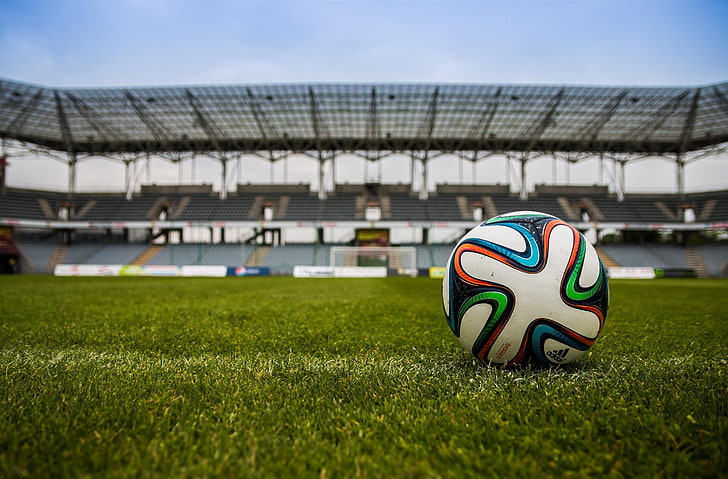 Football Ball, Stadium, Sports, Soccer, Grass, Game, pitch, Match, HD wallpaper