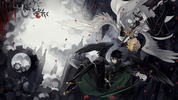 Anime, Seraph of the End, Mikaela Hyakuya, Yūichirō Hyakuya, HD wallpaper