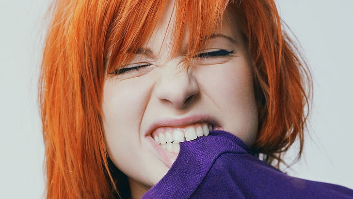 Paramore Haelly Williams, Hayley Williams, redhead, women, face