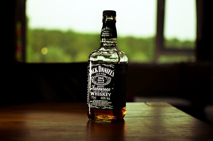 Drinks Jack Daniels Bottle Whiskey HD 1080p, jack daniels tennessee whiskey bottle, HD wallpaper
