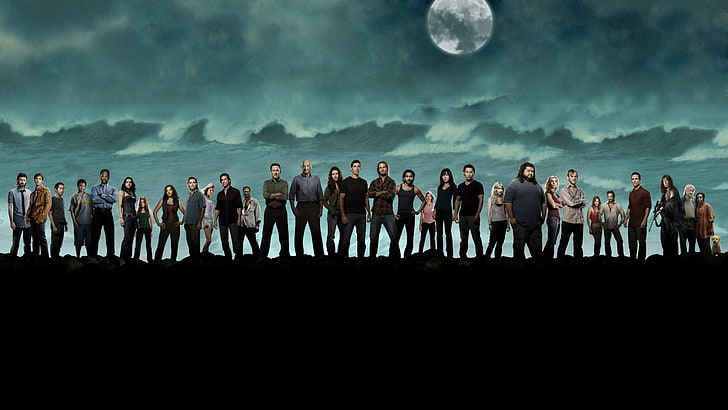 TV show characters digital wallpaper, lost, actors, people, group Of People