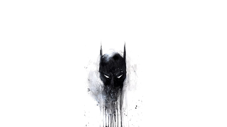 Batman illustration, photo of Batman artwork, digital art, minimalism