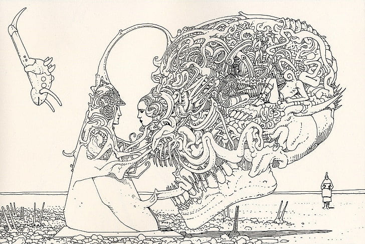 illustration of skull, artwork, graphic design, psychedelic, art and craft