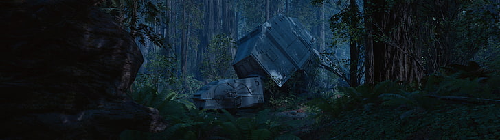 gray metal contain inside forest wallpaper, Star Wars: Battlefront, HD wallpaper