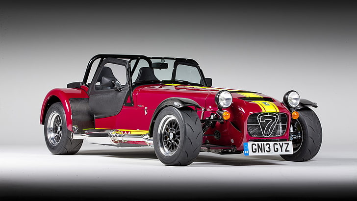 red and black Mini Cooper, car, luxury cars, Caterham, mode of transportation, HD wallpaper