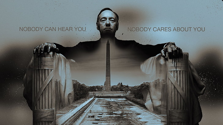 nobody can hear you, nobody cares about you Lincoln Memorial wallpaper
