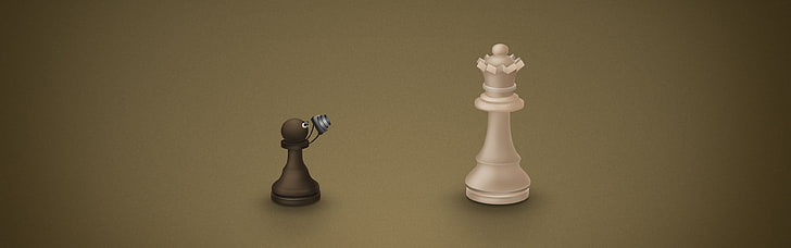 black and white chess pieces, pawn, cameras, board game, leisure games, HD wallpaper