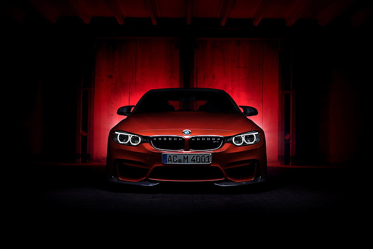 red BMW M3, Coupe, front, F82, car, land Vehicle, transportation