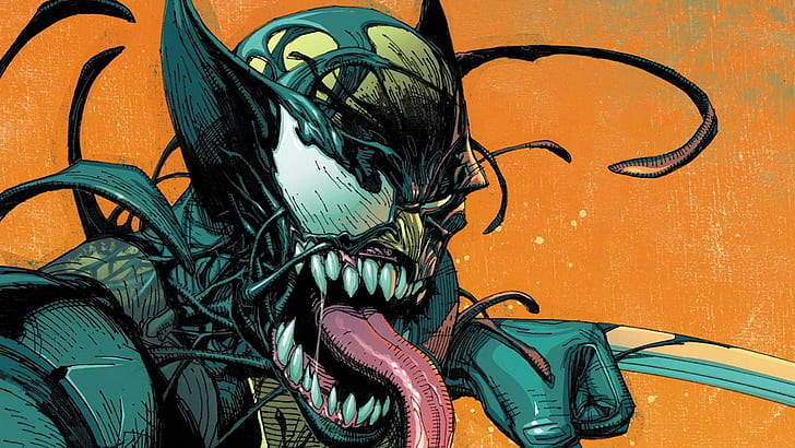 Marvel Comics, Venom, Wolverine, wall - building feature, day, HD wallpaper