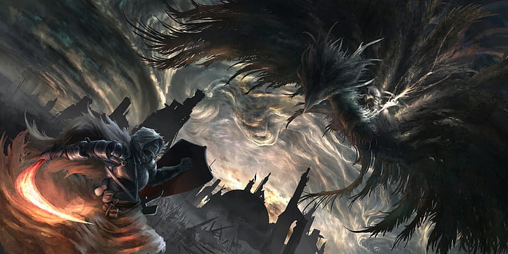 Dark Souls, Nameless King, dark souls 3, Dark Souls III, video game art, HD wallpaper
