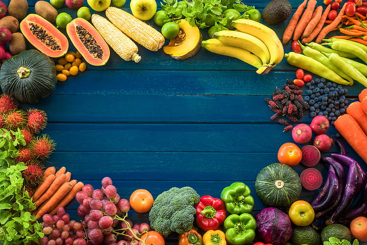 background, Fruit, vegetables, cuts