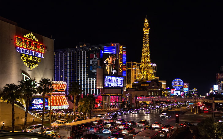 Las Vegas, Nevada, Usa, The Strip, night, architecture, illuminated