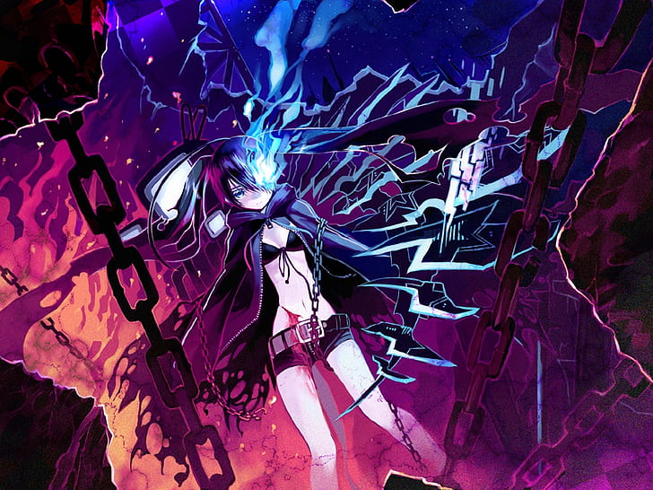 Black Rock Shooter Blood Witchcraft Anime Other HD Art, Chains