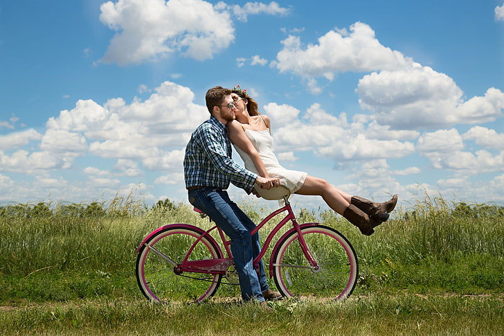HD wallpaper: love, couple, hd, 4k, 5k, cycle, cloud - sky, bicycle, casual  clothing | Wallpaper Flare