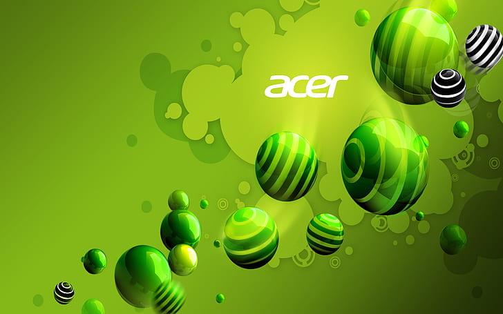 Acer Green World, background, logo, design, acer logo