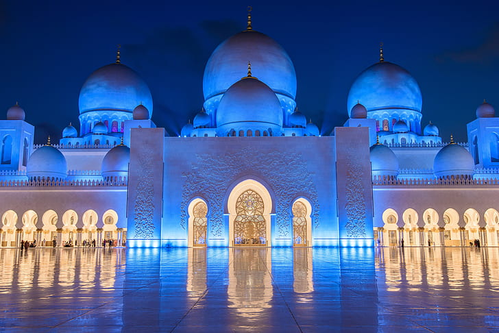 Mosques, Sheikh Zayed Grand Mosque, Abu Dhabi, Architecture, HD wallpaper